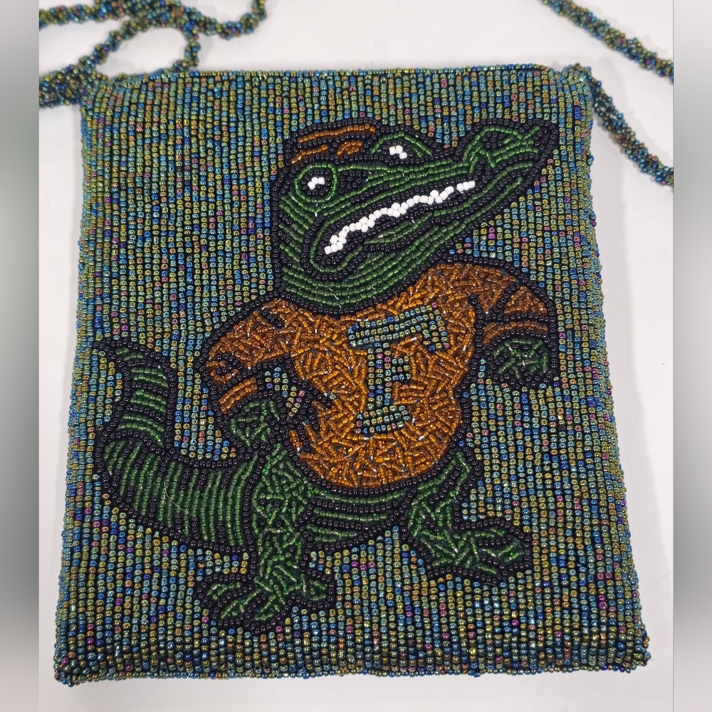 Vintage Florida Gators Beaded Mini Crossbody Bag UF Gator Novelty Purse Y2K Rare - Picture 2 of 8